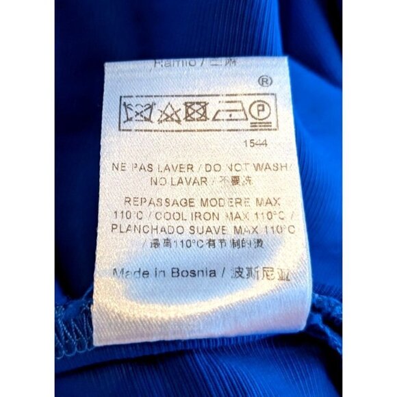 Vintage Y2K TARA JARMON Cobalt Blue Shift Mini Dress Cut Out Back Size 40 - Picture 5 of 7